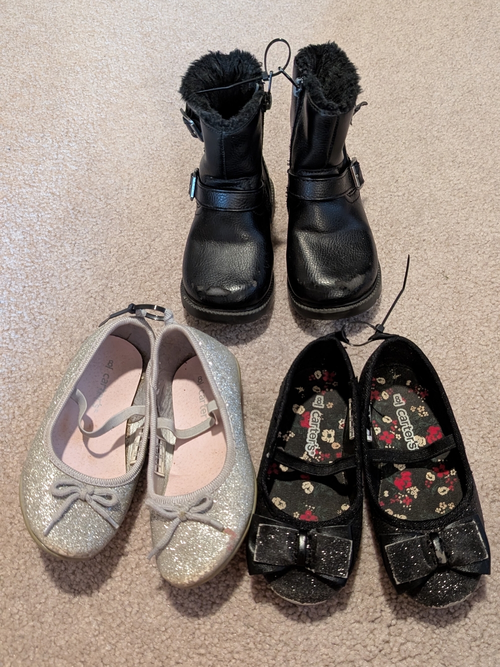 American Eagle & Carter's Kids Toddler Shoes And Boots Size 8 Lot.